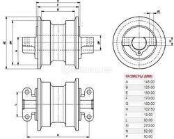 Опорные катки UF125E0E ходовых систем спецтехники