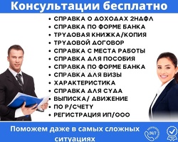 Консультации юриста купить. Справка 2-ндфл для банка.
